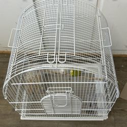 Parakeets With Cage