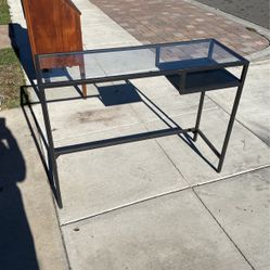Metal Glass Desk