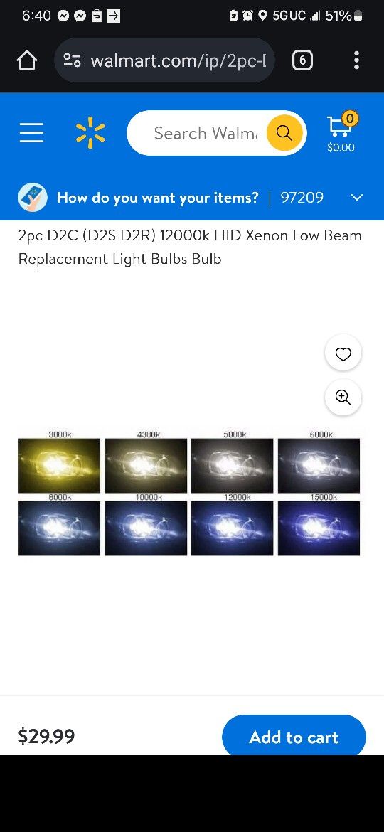 LED Headlight Bulbs For Any Make Model Vehicle Not HIDs