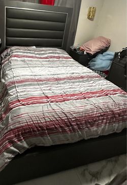 Bed frame with mattress