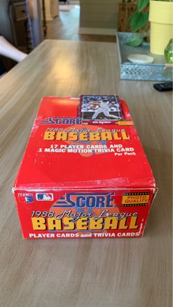 1988 SCORE unopened Major League Baseball Card Set