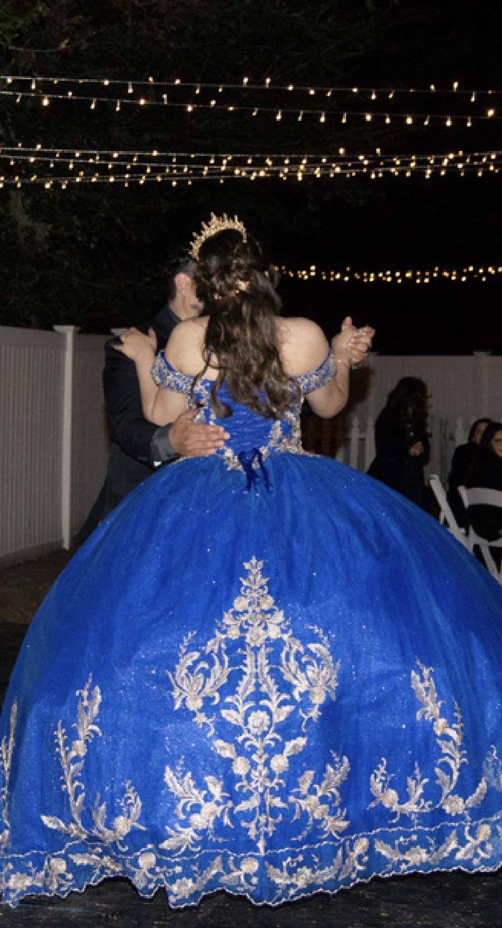 Royal Blue With Gold Sweet 16 / Quinceañera Dress Size 10-12