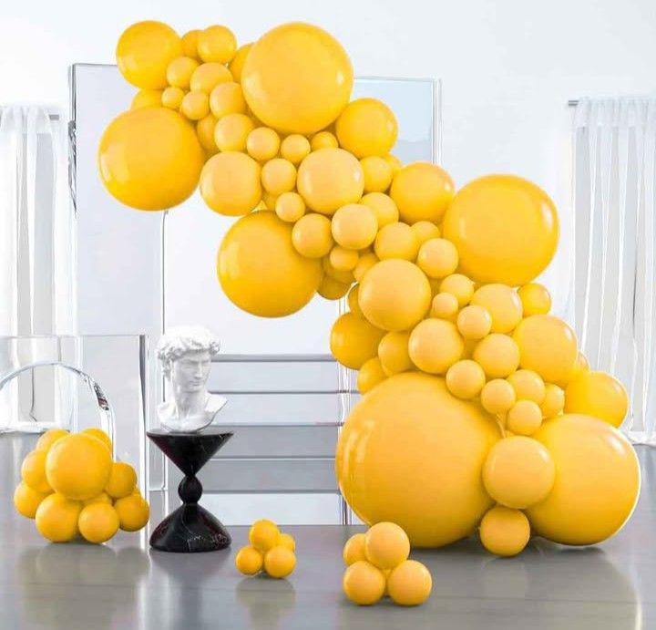 Vibrant Mustard Yellow Balloons Arch Kit,