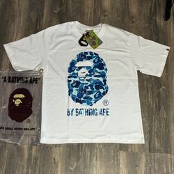 Brand New Blue Bape Tee Shirt 