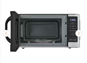 1.1 cu. ft. 1000-Watt Countertop Microwave Oven in Fingerprint Resistant Stainless Steel and Bar handle