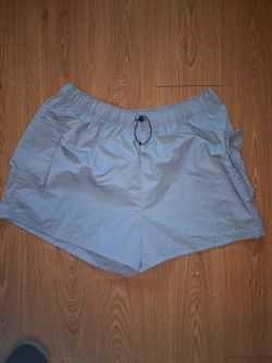 Nike Cargo Athletic Shorts Mens 2XL Gray Nylon Drawstring