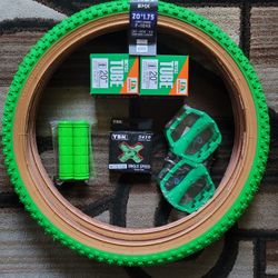 NEW Bicycle Bmx Parts Bundle 20" Green Classic 