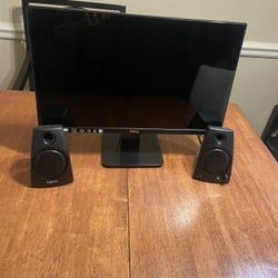 Dell Pro 22 inch Monitor & Logitech Z130 Multimedia Speakers 