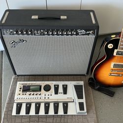 Fender 65 Twin Reverb Reissue - Epiphone Les Paul - Boss GT-10 Guitar Multiple Effects Unit.