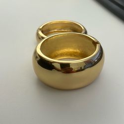 12th Tribe- Gold Cuff Bangles (set Of 2) 