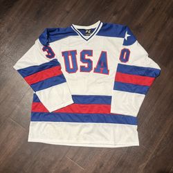 Jim Craig #30 USA 1980 Olympic Hockey Jersey XXL K1 Miracle On Ice Replica