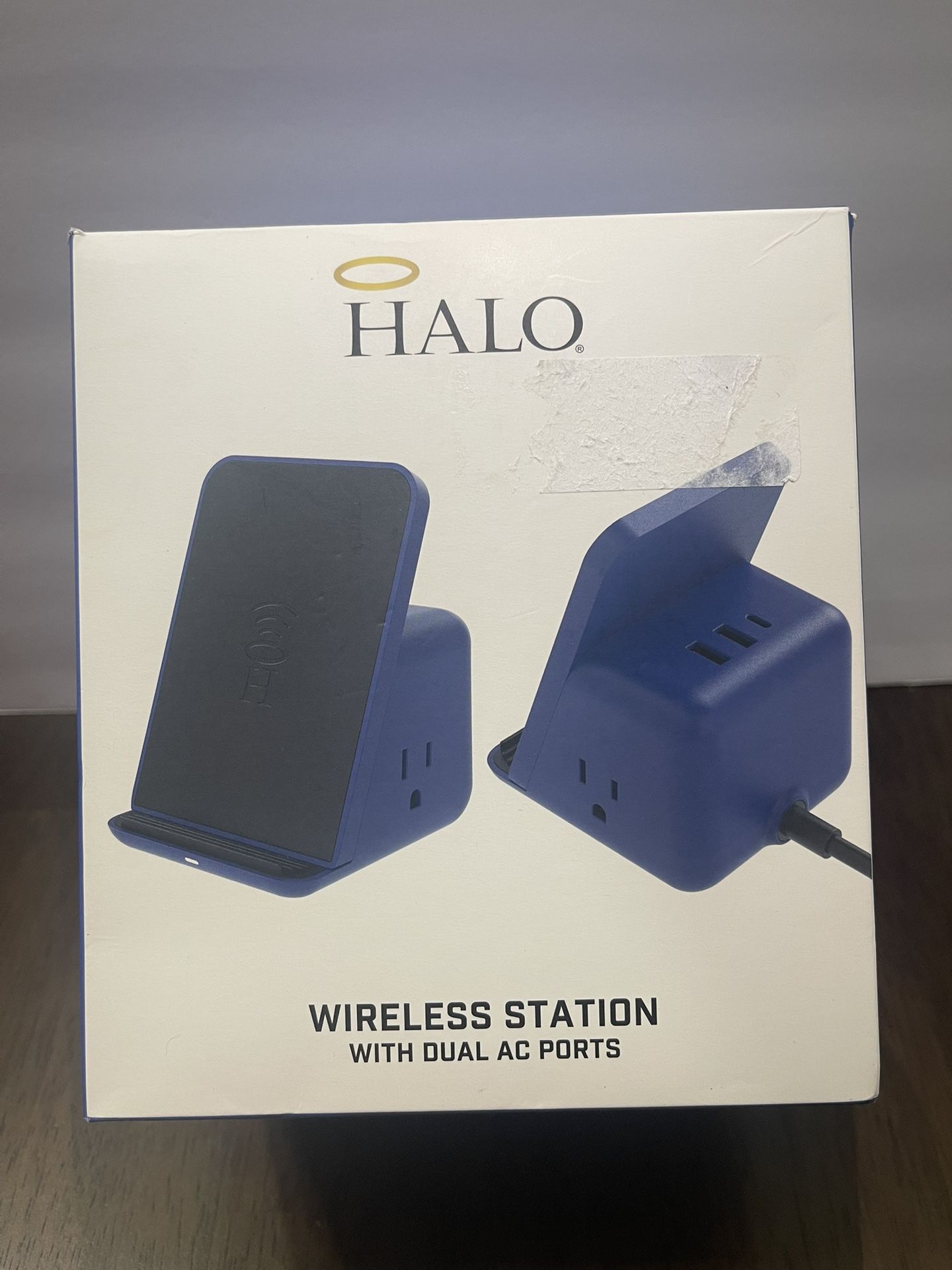 HALO Wireless Charging Pad with 3 USB Ports & 2 AC Outlets