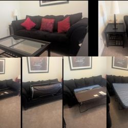 Ebony Micro Suede Sleeper Sofa