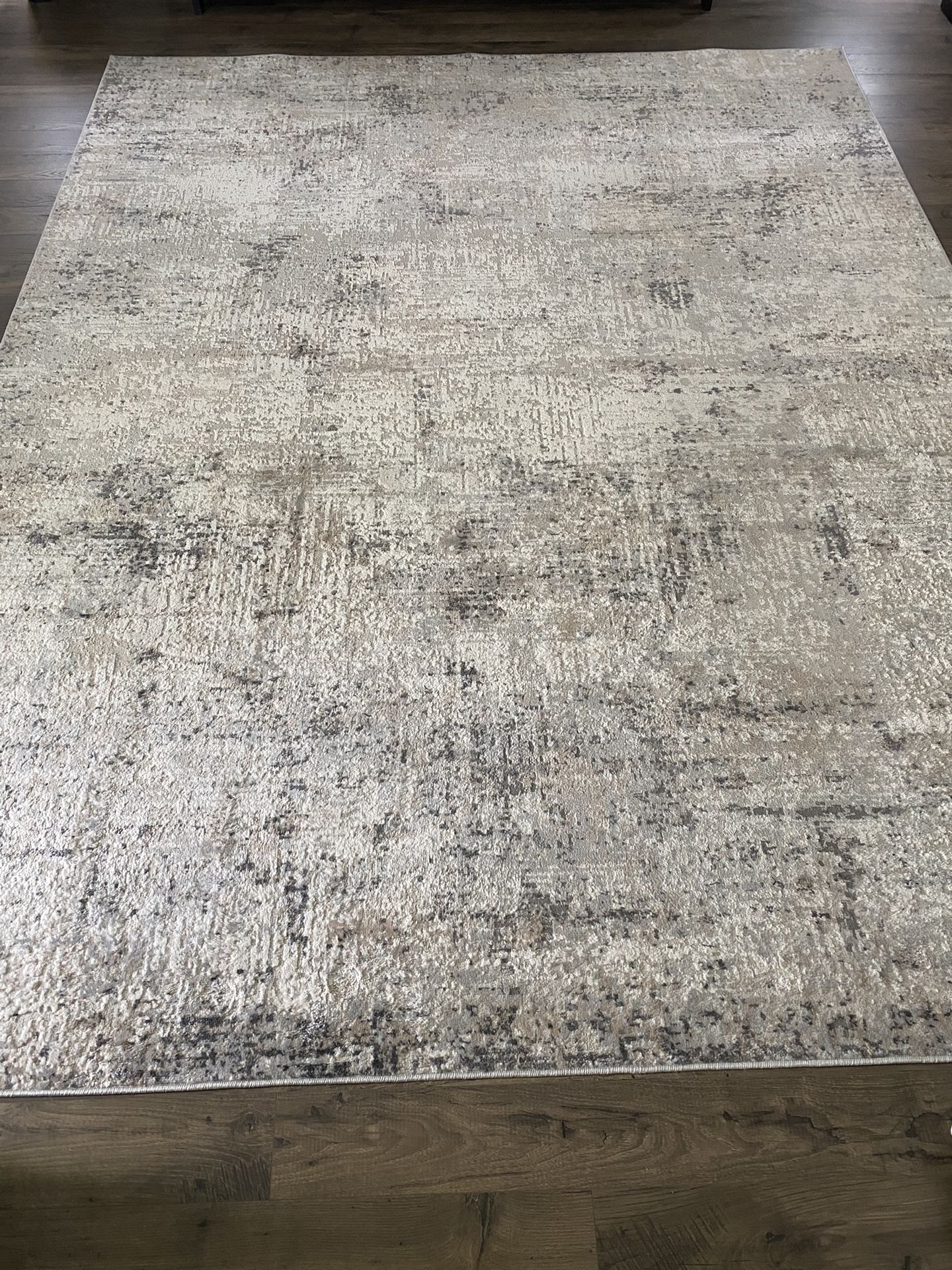 Gray, Tan, Charcoal 8x10 Area Rug
