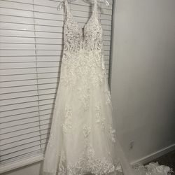 Ania Bridal Ivory Wedding Dress Size 12 Never Worn