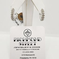 10k Gold 0.50ctw Diamond Hoop Earrings 