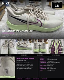 Nike Air Zoom Pegasus 39 Men's Size 18