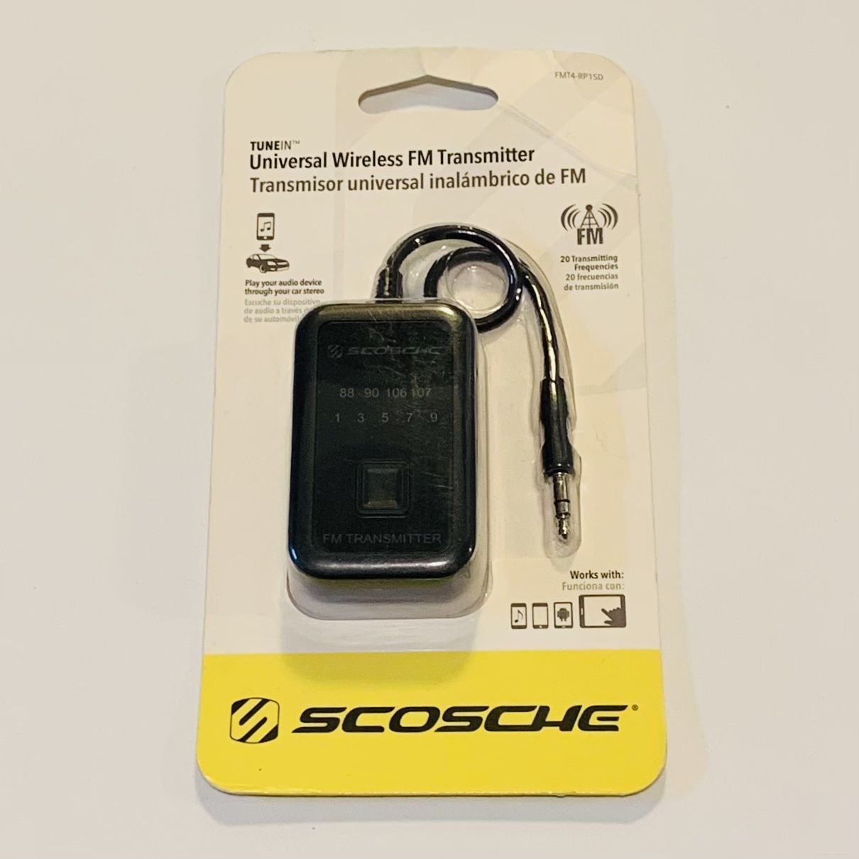 Scosche Tune In Universal Wireless FM Transmitter for Smartphones Tablets NEW
