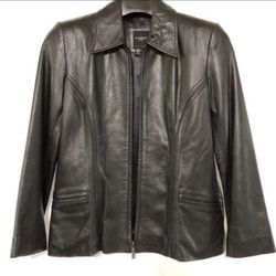 Colebrook Classics Black Leather Jacket, 100% real leather & windproof.