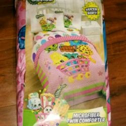 Twin Size Shopkins Comforter and Pillowcase New