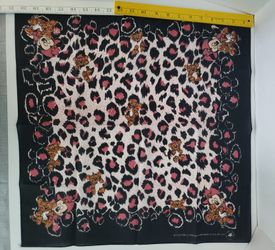 Hav-A-Hank Disney Mickey Mouse Leopard Bandana Vintage Craftable Fabric NEW Rare