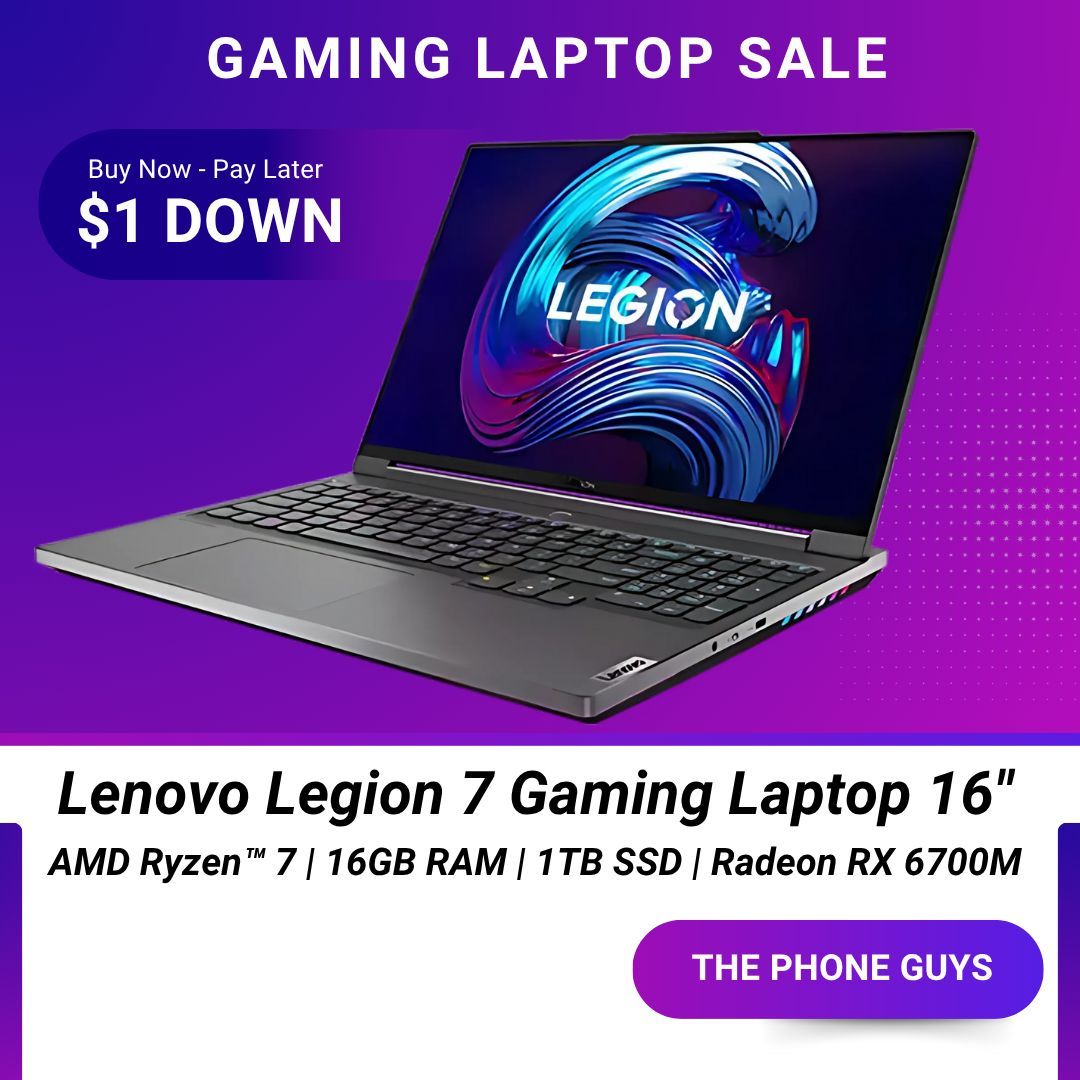 🎮 Lenovo Legion 7 16” (Nuevo) – $1799 ¡Ahorra 10% + Garantía de Hasta 1 Año! 🔥