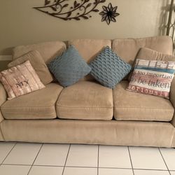 Beige Large Sofa 