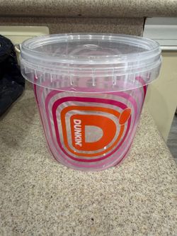 DUNKIN DONUTS DRINK BUCKET 48oz used