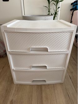 3 Drawer Wide Storage, white