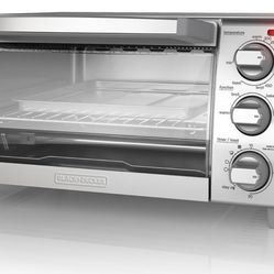 BLACK+DECKER 4-Slice Toaster Oven with Natural Convection, Stainless Steel, TO1760SS (TO1760SST-1)