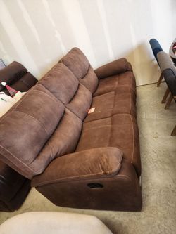 Brown Reclining Sofa