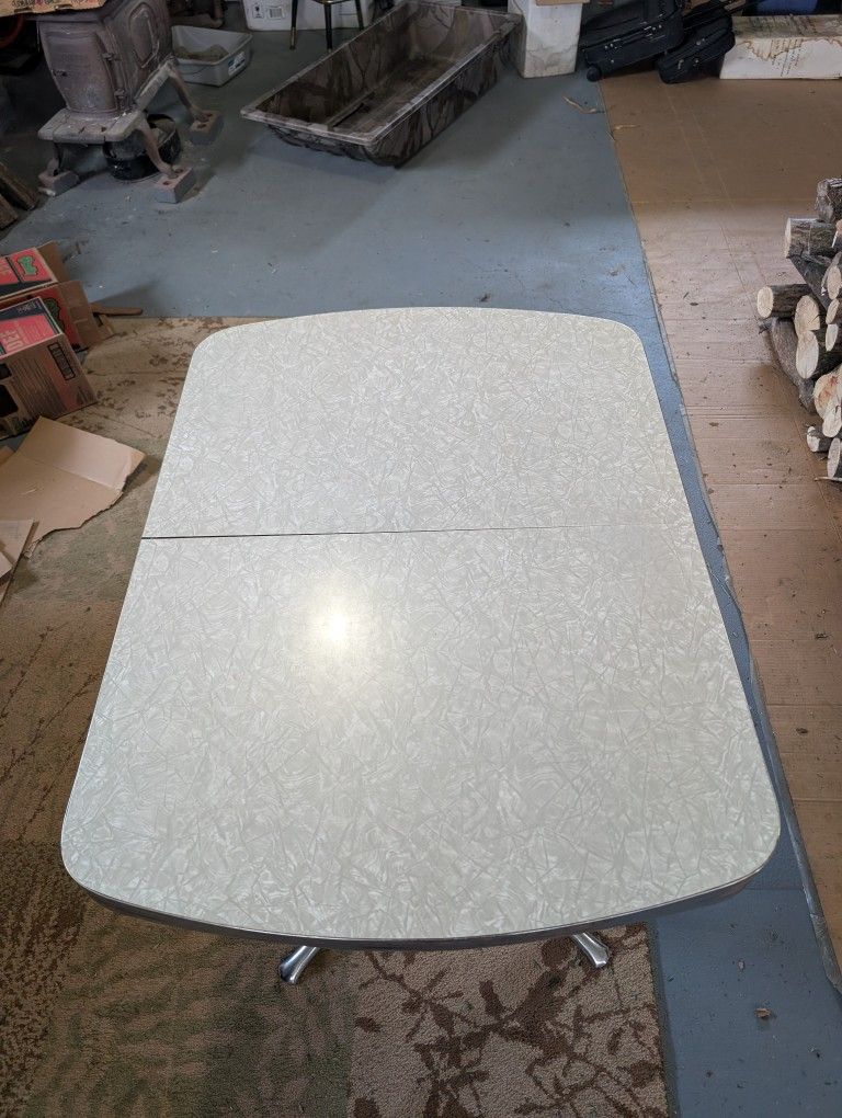Vintage 1950s Chrome & Formica Table – Mid Century Diner Style