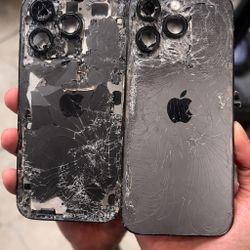 iPhone 14 Pro Max Cracked Screen Back Glass For Repair Parts