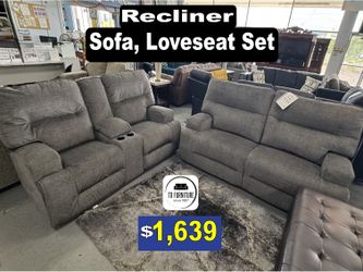 Recliner Sofa, loveseat Set,  furniture, recliner, salas
