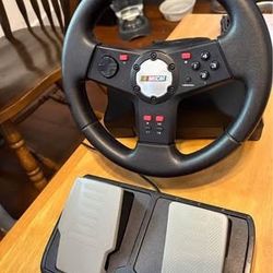 Logitech Nascar Steering Wheel & Pedal (E-UK12)!Mac & PC Compatible! Read-to-Use