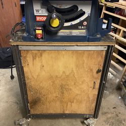 Ryobi Table Saw W/custom Stand