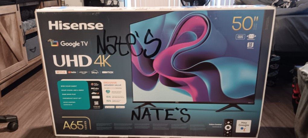 50 Inch Hisense Google Smart Tv With Remote And Still In Box 