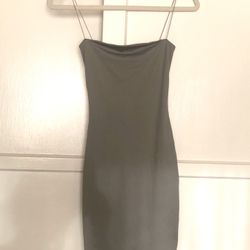 Meshki Mia Thin Strap Bodycon Dress-Sage