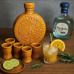 Aztec Calendar ceramic / Piedra del Sol azteca / Sun Stone