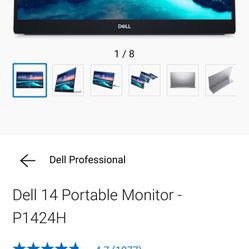 Dell 14 Portable Monitor - P1424H