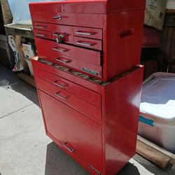 Test Rite Tool Boxes Toolboxes w Lock Key on Wheels 43" tall