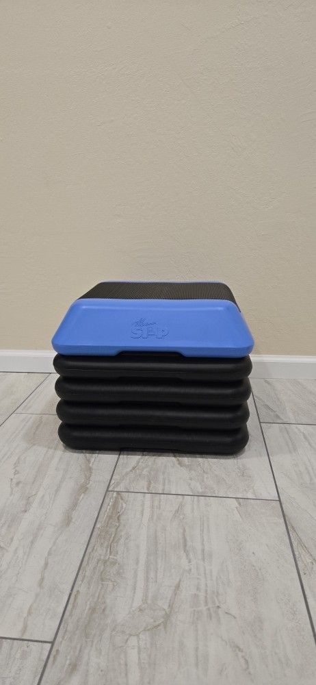 The Step Adjustable High Step Aerobic Platform with 4 Risers