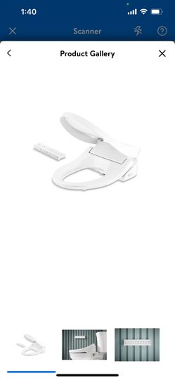 Kohler 28119-0 C3-325 Bidet Seat with Remote Featuring Spa and 3D wash Modes, Elongated, White