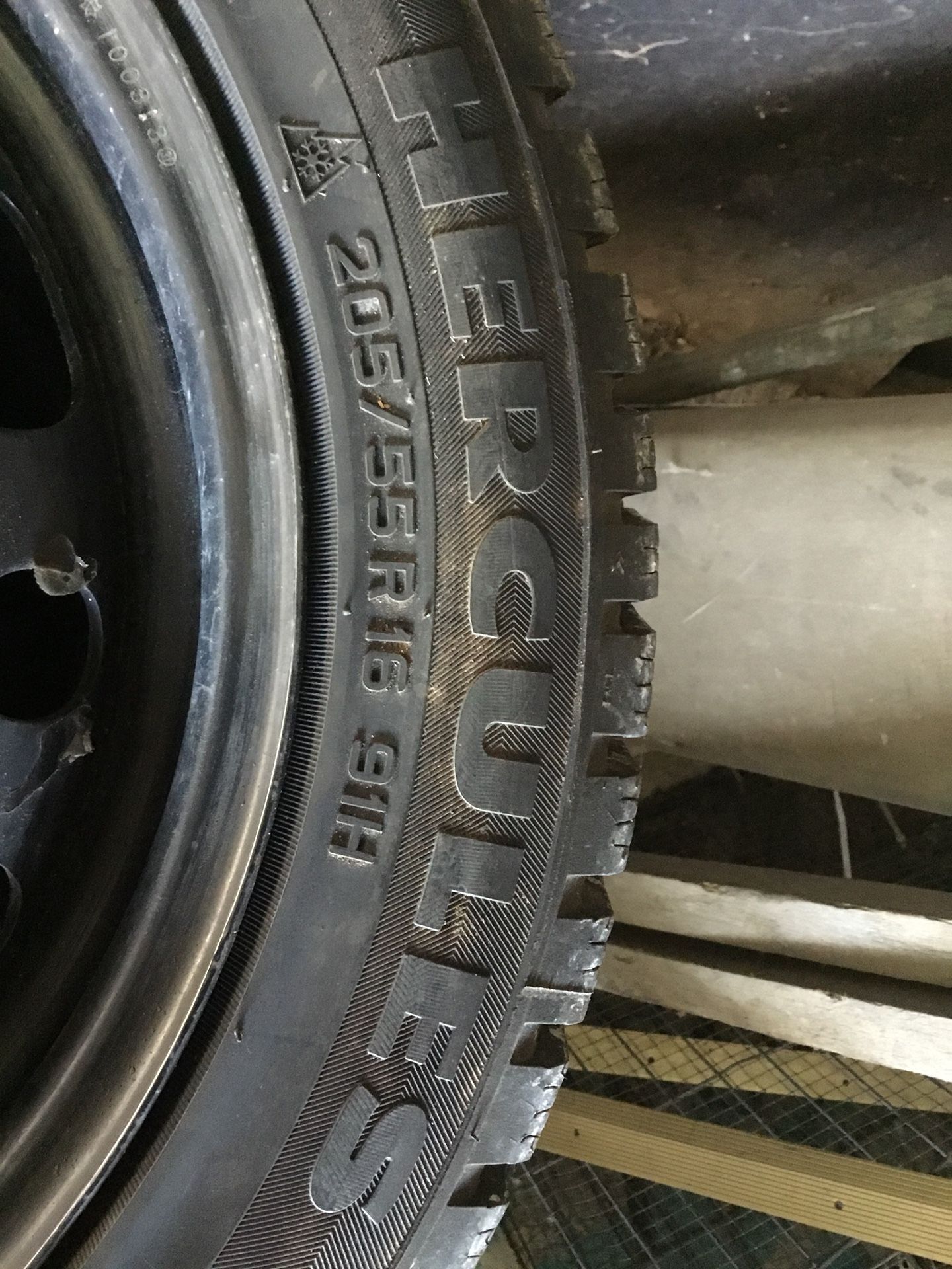 4 Studded tires, Mazda 3, 205/55R16