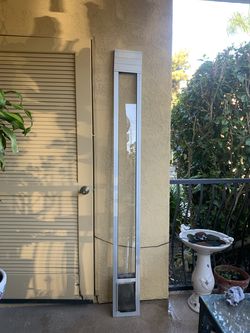 PetSafe Aluminum Sliding Glass Pet Door  - Adjustable Height 75 7/8" to 80 11/16" With 2 Flaps