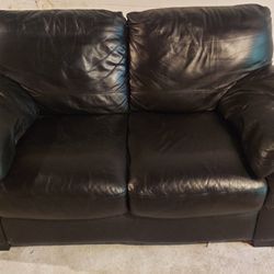 Black Leather Loveseat