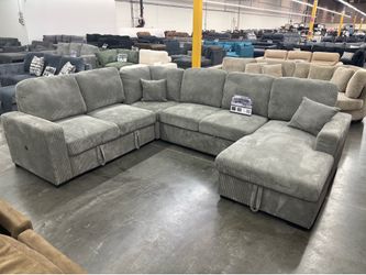 Sectional convertible sofa set