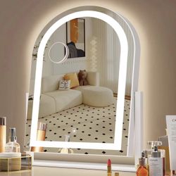 Curved Makeup Vanity Mirror with Lights 17.2"