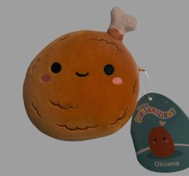 Squishmallows Oksana Chicken Leg Fried Drumstick Plush 5” w/ Hang Tag