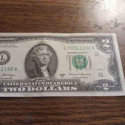 2017 Series A 2 Dollar Bill